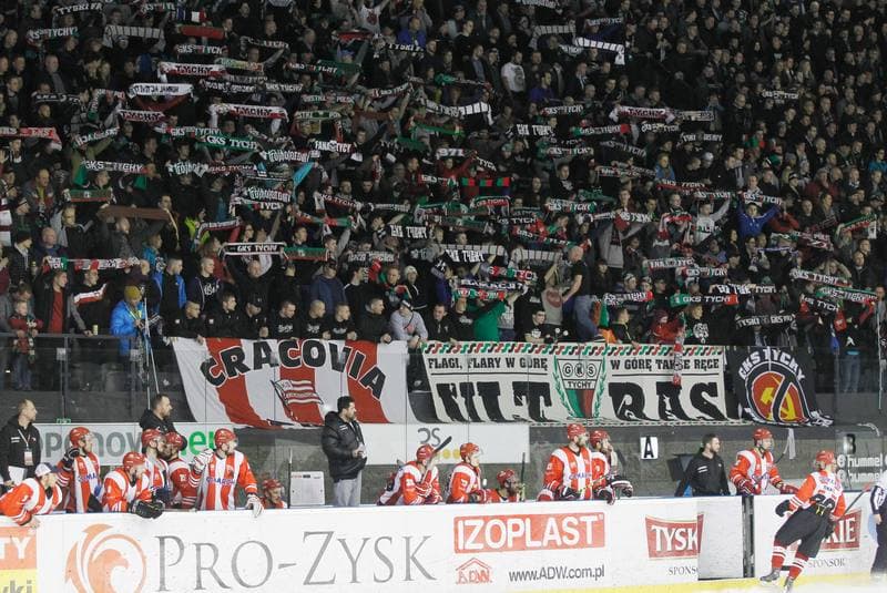 Ice Hockey. Polish Hockey League. GKS Tychy - Comarch Cracovia. 18.03.2016