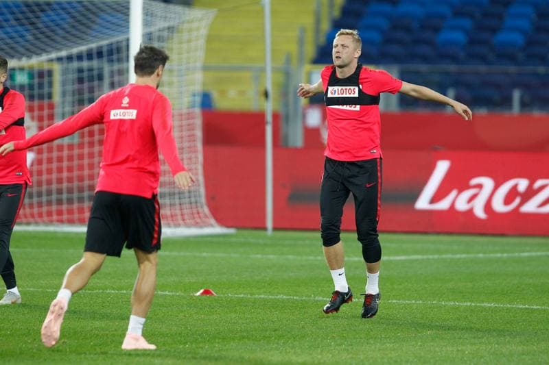 Football. Poland national team. Training. 10.10.2018