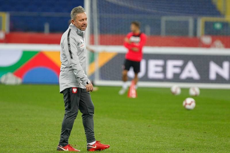 Football. Poland national team. Training. 10.10.2018