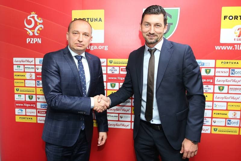 Football. GKS Katowice. Press Conference. 15.10.2018