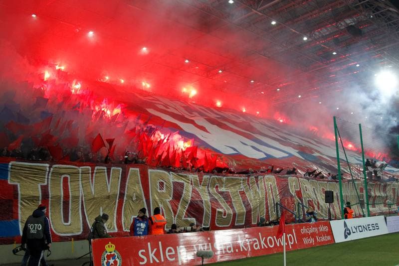 Football. Lotto Ekstraklasa. Wisla Krakow - Cracovia Krakow. 10.12.2016