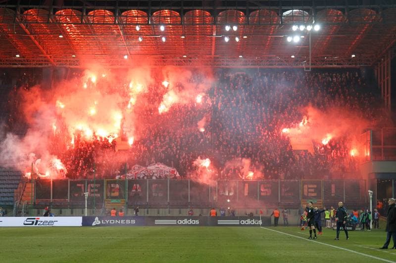 Football. Lotto Ekstraklasa. Wisla Krakow - Cracovia Krakow. 10.12.2016