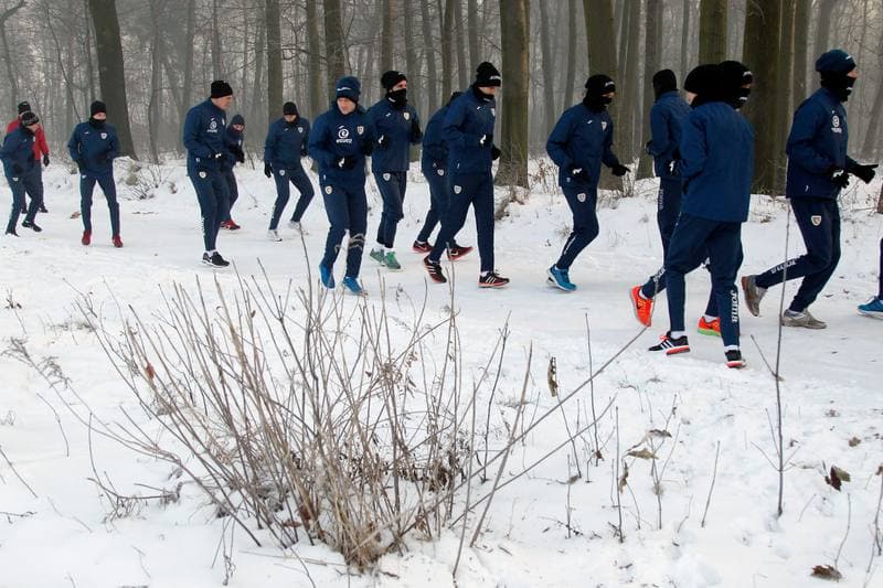 Football. Piast Gliwice. Training. 09.01.2017