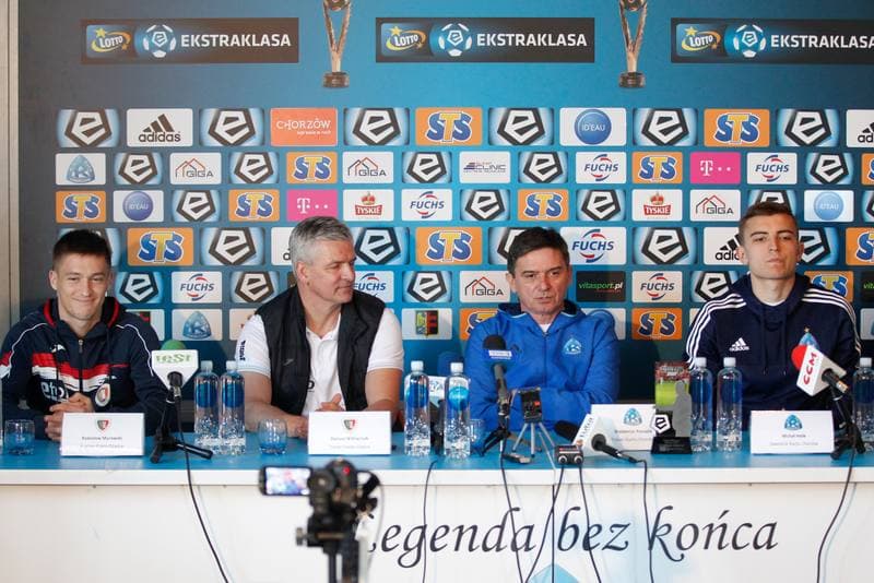 Football. Ruch Chorzow. Press Conference. 31.03.2017