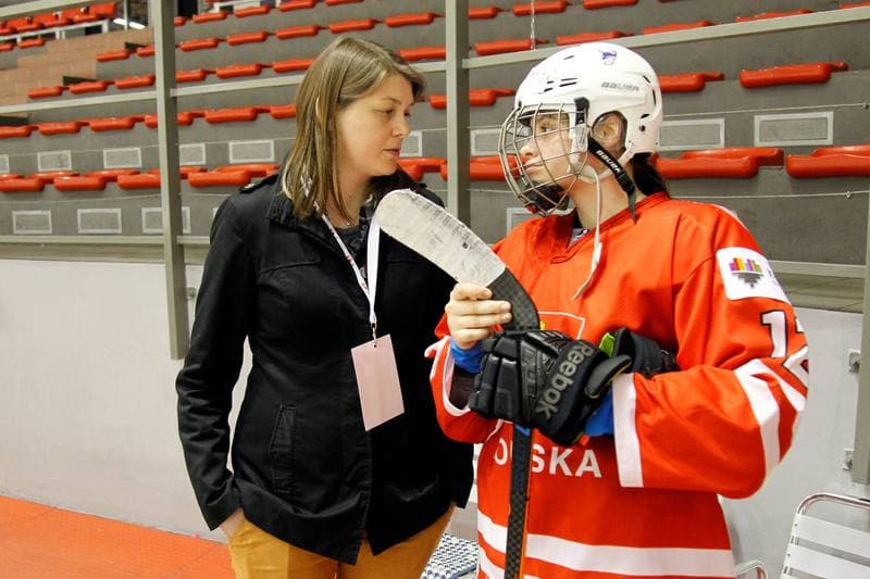 Ice Hockey. Women's World Championship. Latvia - Poland. 12.04.2017