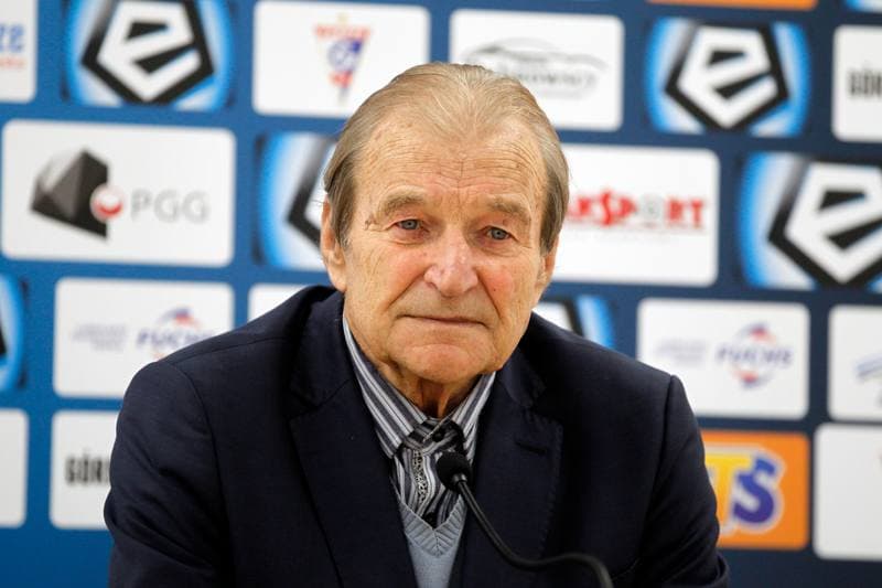 Football. Gornik Zabrze. Press Conference. 17.04.2019