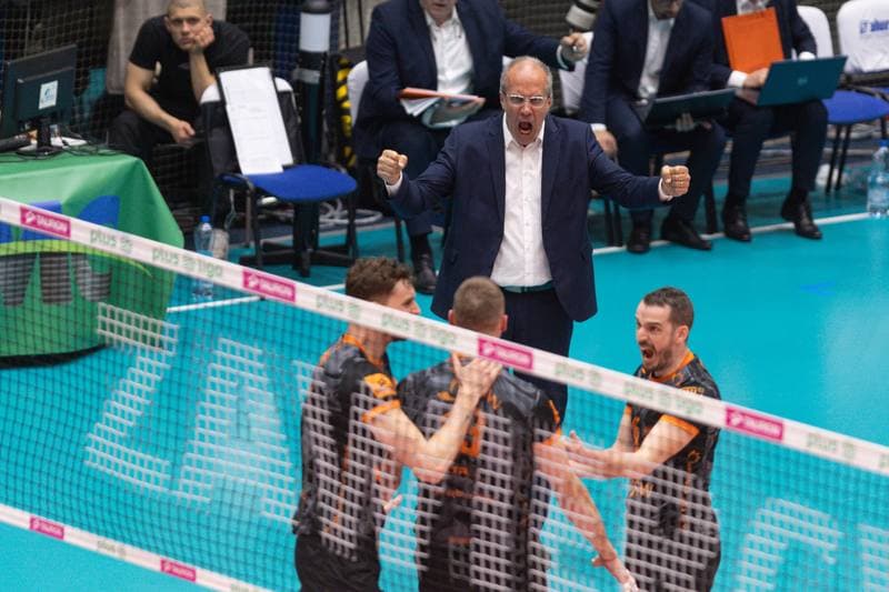Volleyball. PlusLiga. Aluron CMC Warta Zawiercie - Jastrzebski Wegiel. 24.04.2024
