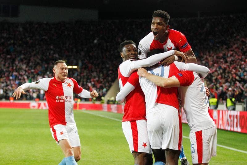 Football. UEFA Europa League. Slavia Prague - Sevilla FC. 14.03.2019