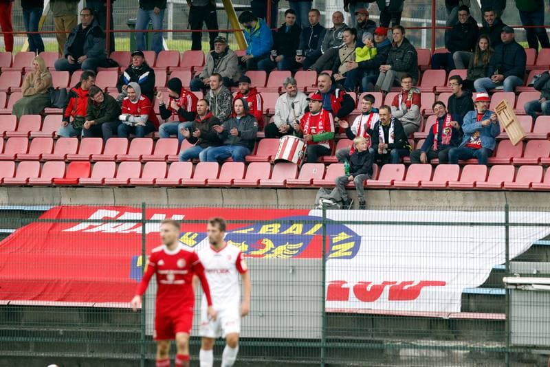 Football. Fortuna Narodni Liga. Fotbal Trinec - FK Pardubice. 21.10.2017