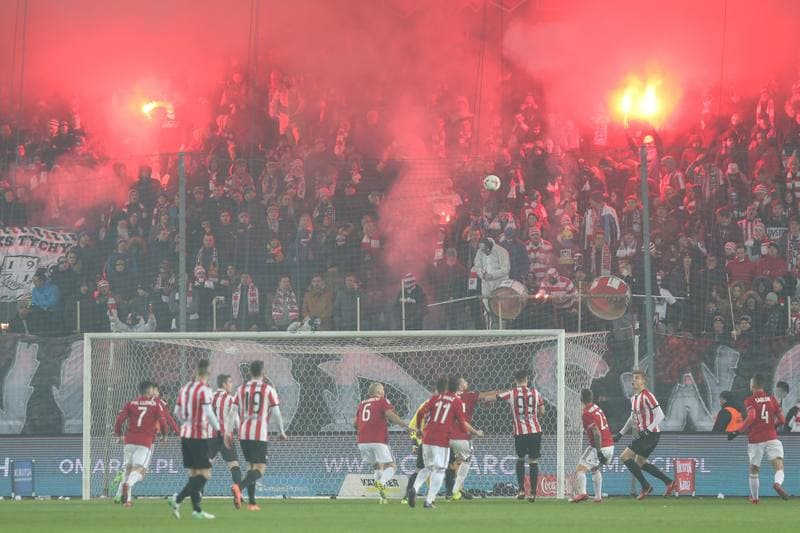 Football. Lotto Ekstraklasa. Cracovia Krakow - Wisla Krakow. 13.12.2017