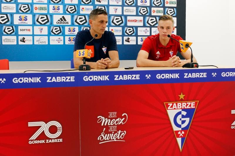 Football. Gornik Zabrze. Press Conference. 25.07.2018