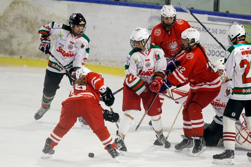 Ice Hockey. Slaska Liga Mlodzikow. UKS Zaglebie Sosnowiec - Reprezentacja Polski Kobiet. 13.09.2018