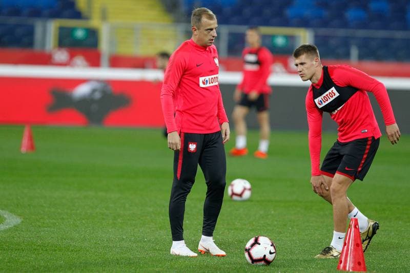 Football. Poland national team. Training. 10.10.2018