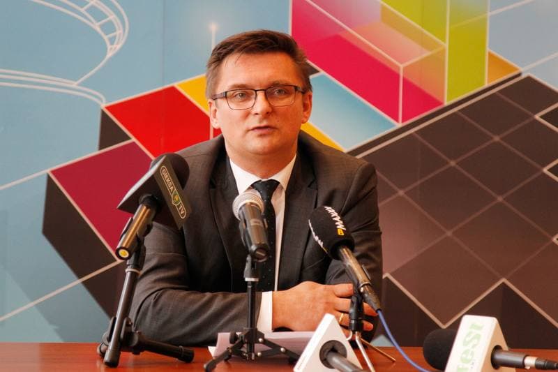 Football. GKS Katowice. Press Conference. 06.04.2017