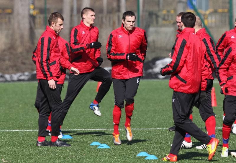 Football. Gornik Zabrze. Training. 05.03.2012