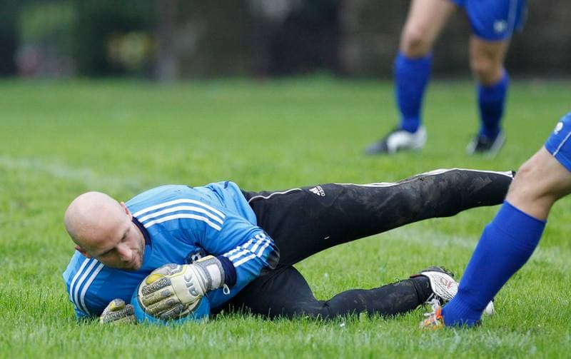 Football. Polish Cup. Orzel Mokre - Reprezentacja Slask Oldboyow. 02.09.2014