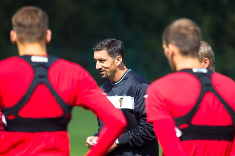 Football. Zaglebie Sosnowiec. Training. 21.08.2017