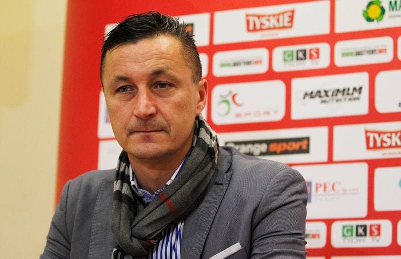 Football. GKS Tychy. Press Conference. 05.12.2014