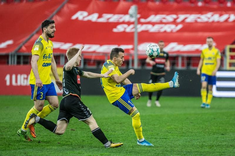 Football. Fortuna I Liga. GKS Tychy - Arka Gdynia. 01.04.2021