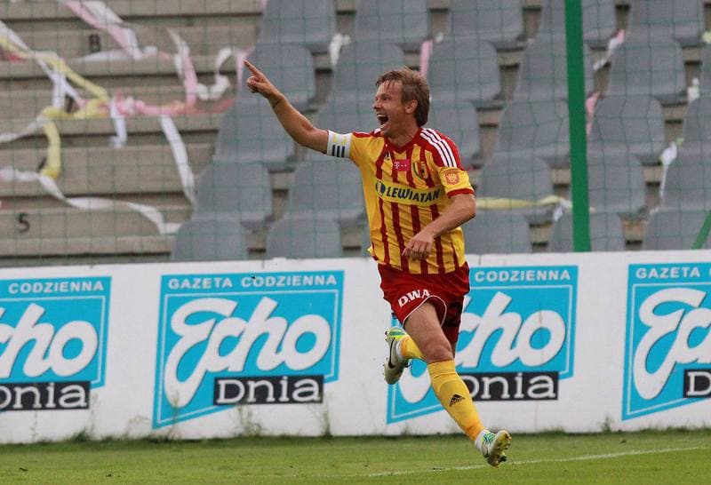 Football. T-Mobile Ekstraklasa. Korona Kielce - Piast Gliwice. 26.09.2014