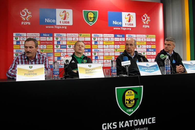 Football. GKS Katowice. Press Conference. 20.10.2017