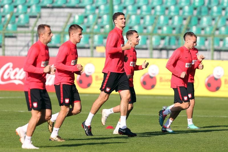 Football. Poland national team. Training. 12.10.2018