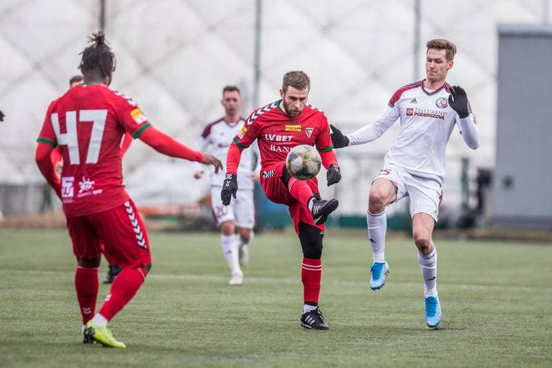 Football. Sparing. Zaglebie Sosnowiec - FK Zeleziarne Podbrezova. 29.01.2020