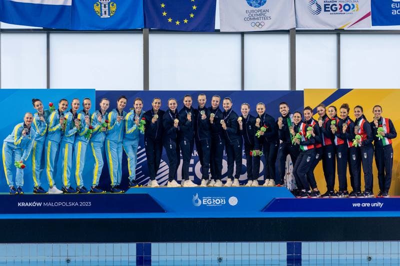 Artistic Swimming. European Games. Medal Ceremony. 24.06.2023