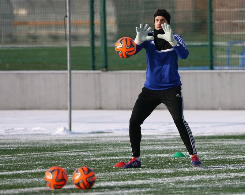 Football. Piast Gliwice. Training. 08.01.2015