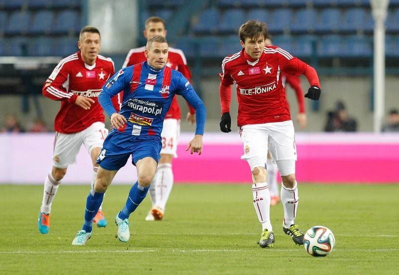 Football. T-Mobile Ekstraklasa. Wisla Krakow - Podbeskidzie Bielsko Biala. 24.10.2014