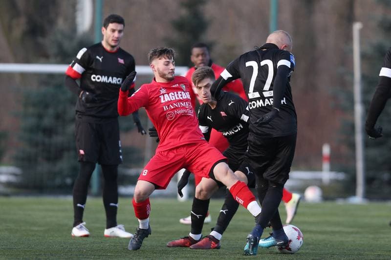 Football. Sparing. Zaglebie Sosnowiec - Cracovia Krakow. 17.01.2018