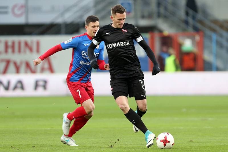 Football. Lotto Ekstraklasa. Piast Gliwice - Cracovia Krakow. 18.11.2017