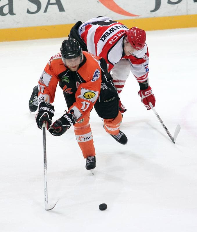 Ice Hockey. Polska Liga Hokejowa. JKH GKS Jastrzebie - Comarch Cracovia Krakow. 29.03.2013