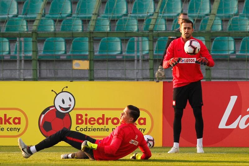 Football. Poland national team. Training. 09.10.2018