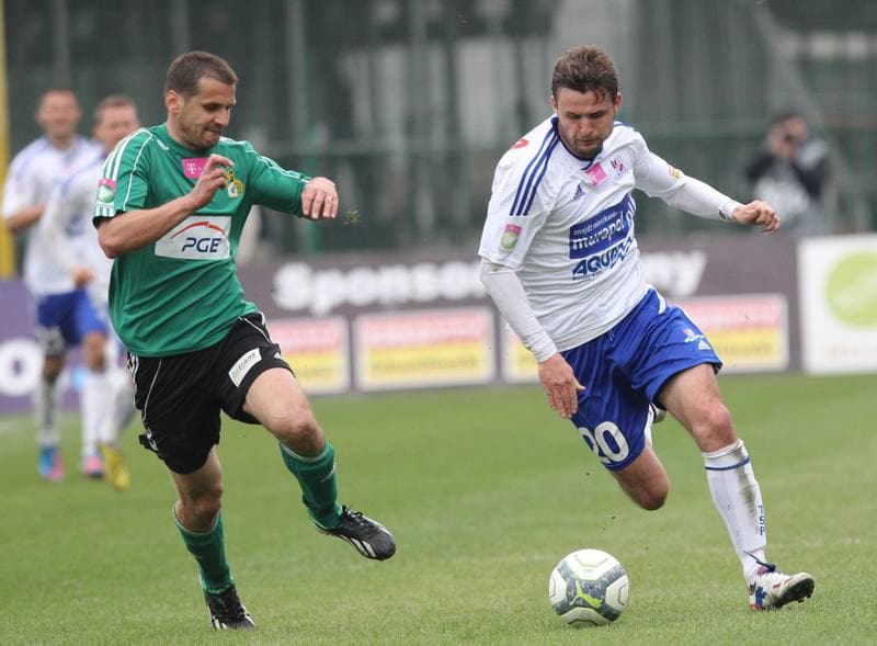 Football. T-Mobile Ekstraklasa. Podbeskidzie Bielsko-Biala - GKS Belchatow. 20.04.2013