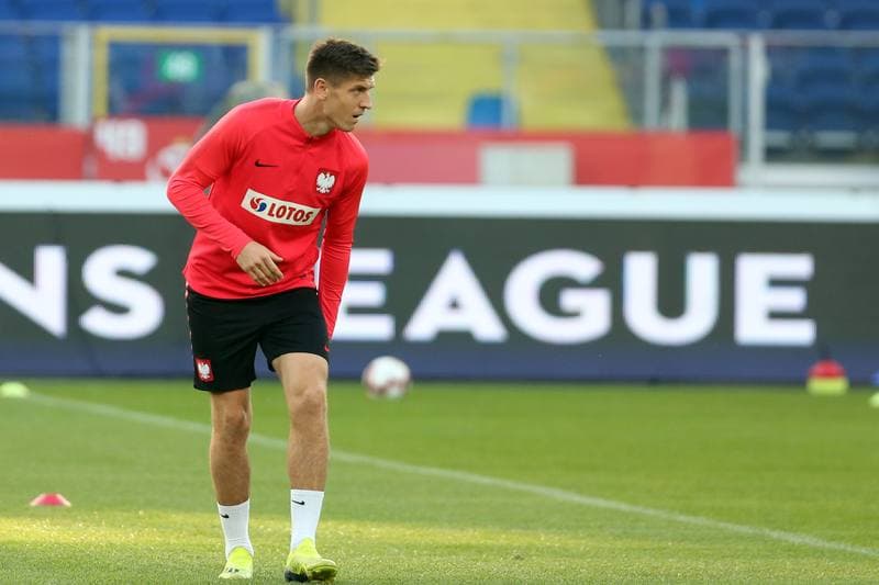 Football. Poland national team. Training. 13.10.2018