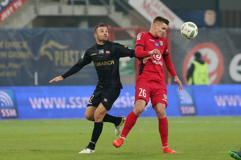 Football. Lotto Ekstraklasa. Piast Gliwice - Cracovia Krakow. 18.11.2016