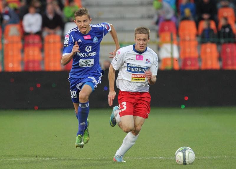 Football. T-Mobile Ekstraklasa. Podbeskidzie Bielsko Biala - Ruch Chorzow. 03.08.2014