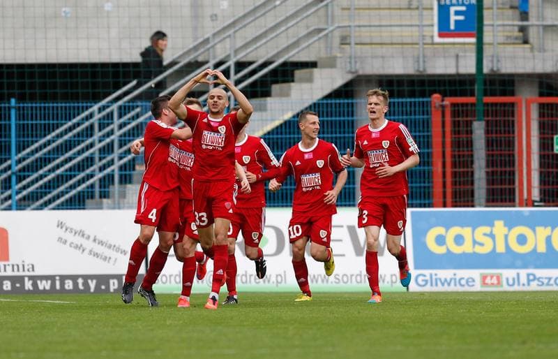Football. T-Mobile Ekstraklasa. Piast Gliwice - Podbeskidzie Bielsko Biala. 24.05.2015