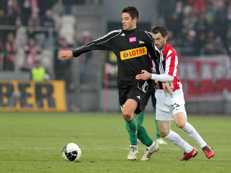 Football. T-Mobile Ekstraklasa. Cracovia Krakow - Lechia Gdansk. 18.02.2012