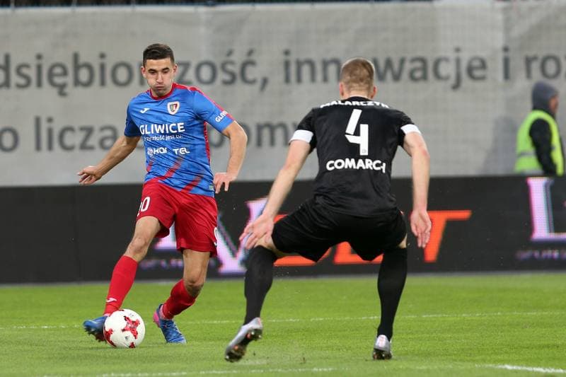 Football. Lotto Ekstraklasa. Piast Gliwice - Cracovia Krakow. 18.11.2017