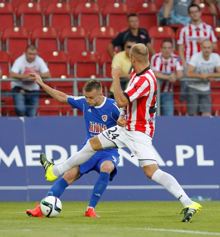 Football. T-Mobile Ekstraklasa. Cracovia Krakow - Piast Gliwice. 13.03.2015