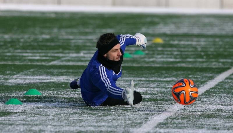 Football. Piast Gliwice. Training. 08.01.2015