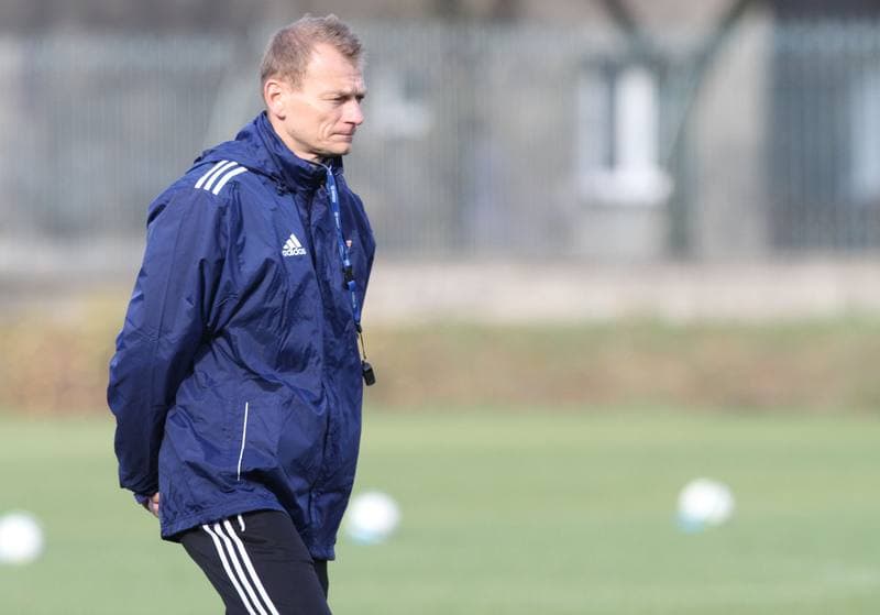 Football. Gornik Zabrze. Training. 01.11.2013
