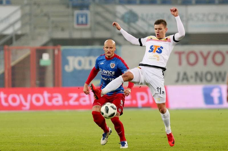 Football. Lotto Ekstraklasa. Piast Gliwice - Jagiellonia Bialystok. 12.02.2018