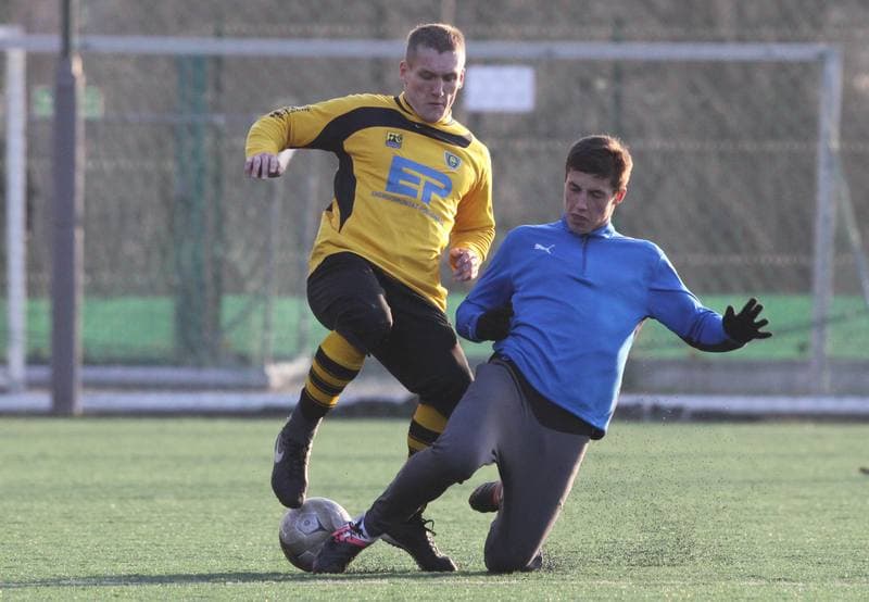 Football. Sparing. GKS Katowice - Hutnik Krakow. 09.02.2011