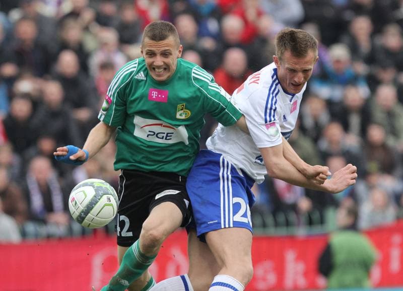 Football. T-Mobile Ekstraklasa. Podbeskidzie Bielsko-Biala - GKS Belchatow. 20.04.2013