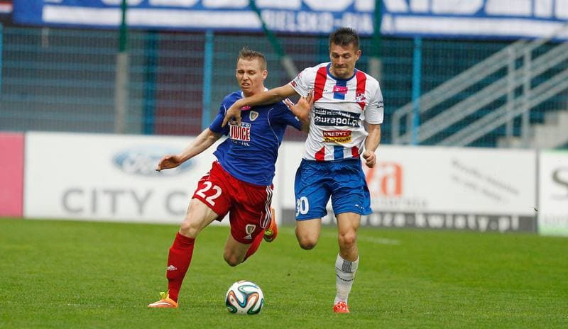 Football. T-Mobile Ekstraklasa. Piast Gliwice - Podbeskidzie Bielsko Biala. 24.05.2015