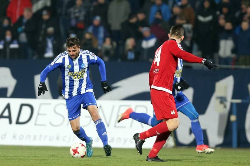 Football. Nice I Liga. Ruch Chorzow - Drutex-Bytovia Bytow. 04.03.2018