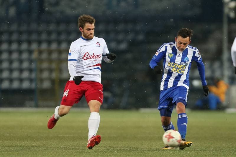 Football. Nice I Liga. Ruch Chorzow - Podbeskidzie Bielsko-Biala. 17.03.2018
